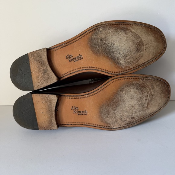 Allen Edmonds Verona II Size 12B 12 B Horse Bit Loafer Shoe Brown Made In Italy main image 4